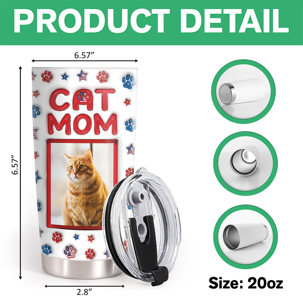 Custom Photo Dog Personalized 3D Inflated Effect Fat Tumbler Gift for Dog Lovers HA75 920402