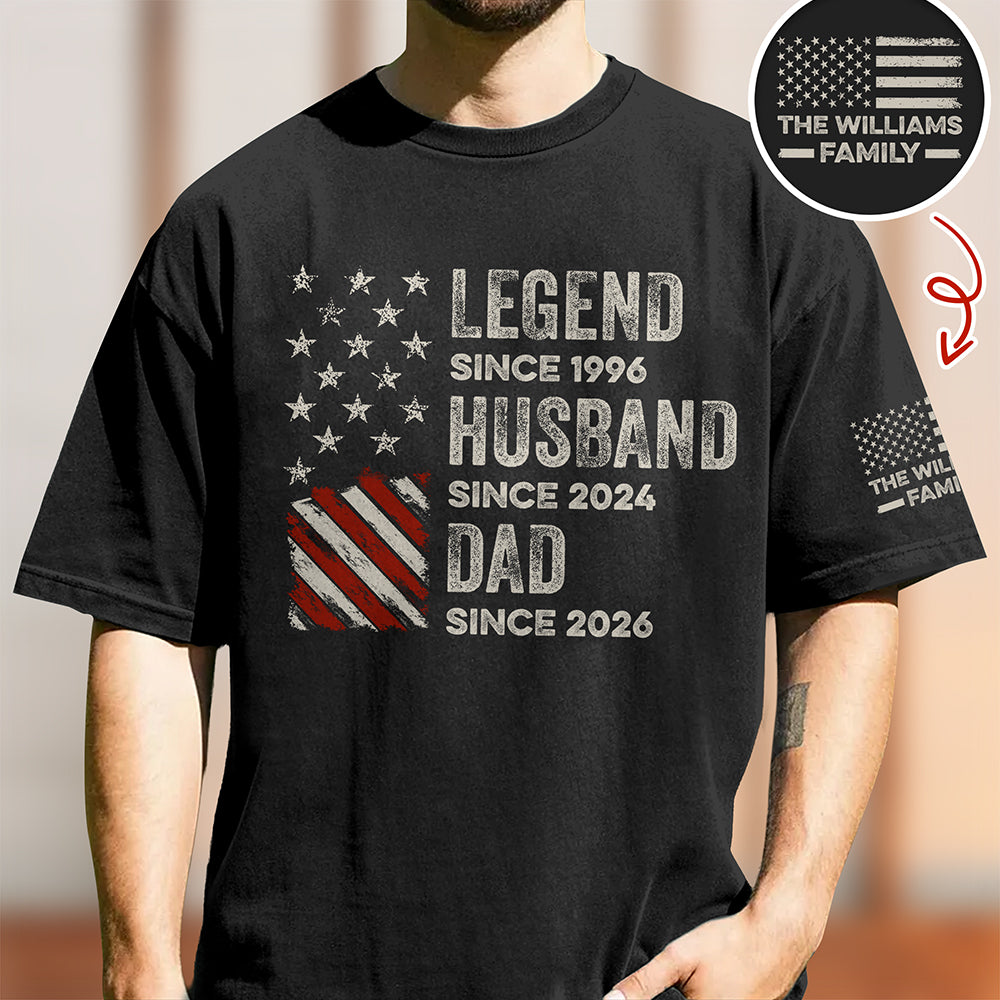 Personalized Family Name Father's Day Gifts, Legend, Husband, Dad And Grandpa Dark Shirt HO82 902708