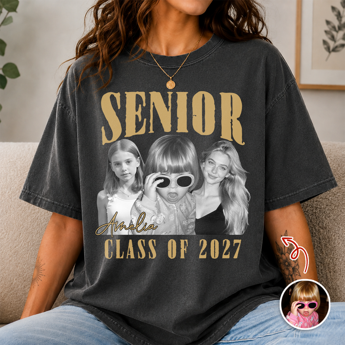 Custom Photo Class Of 2027 Senior Comfort Shirt TH10 170593