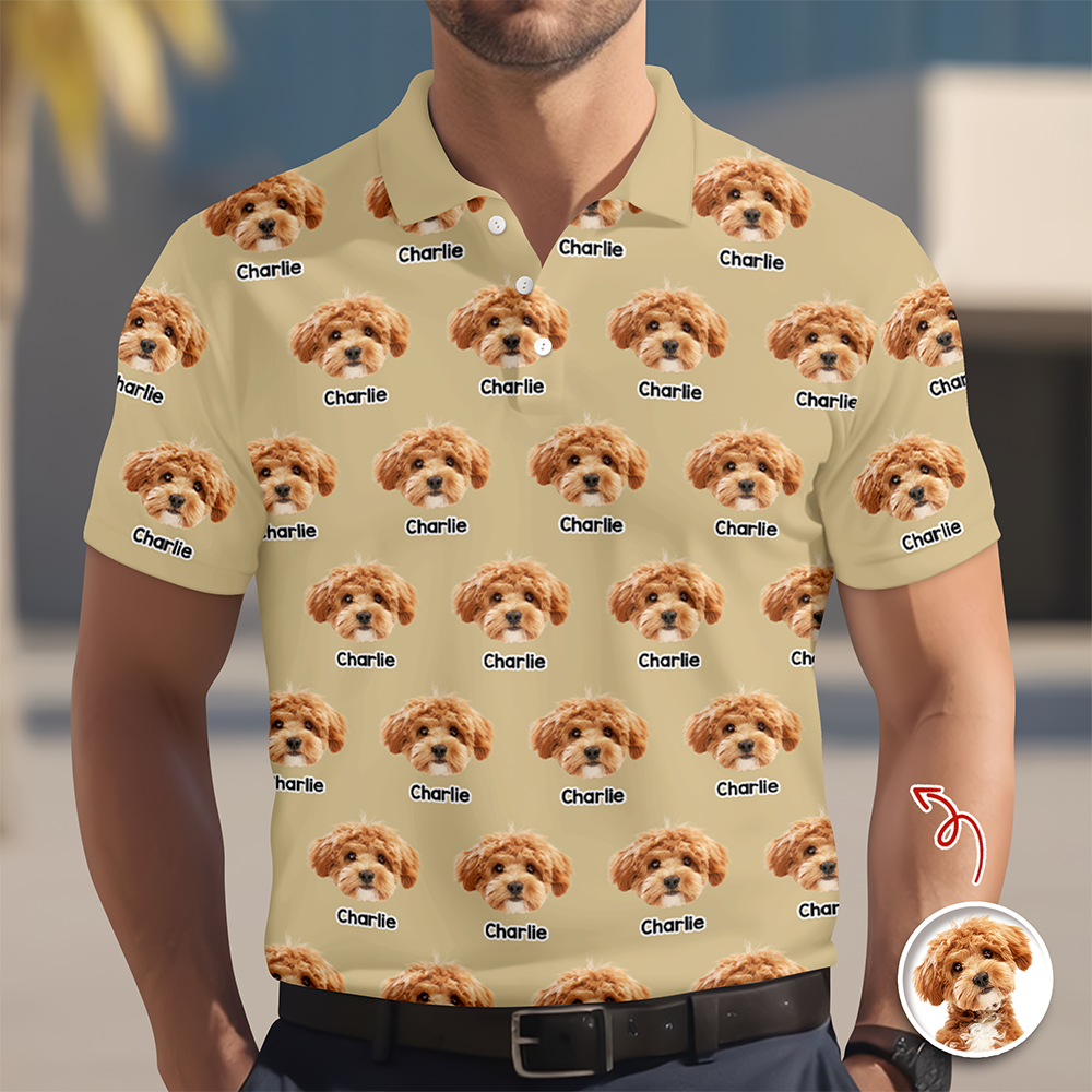 Custom  Dog Photo Polo Shirt For Dog Lover TH10 169561