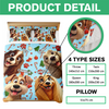 Custom Dog Cartoon Ver 2 - Personalized Quilt Bedding Set For Dog Lover LM32 897153