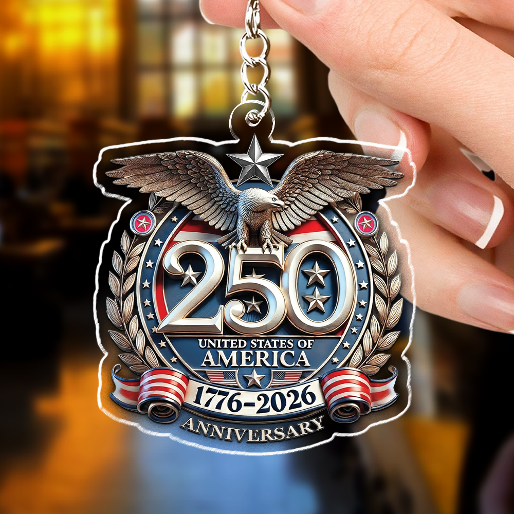USA Eagles 250th Anniversary Semiquincentennial 1776-2026 Acrylic Keychain CH07 910614