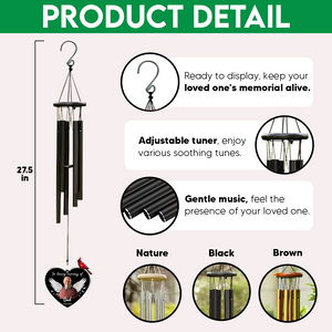 Custom Photo I'm Always With You Memorial Acrylic Wind Chimes HA75 898098