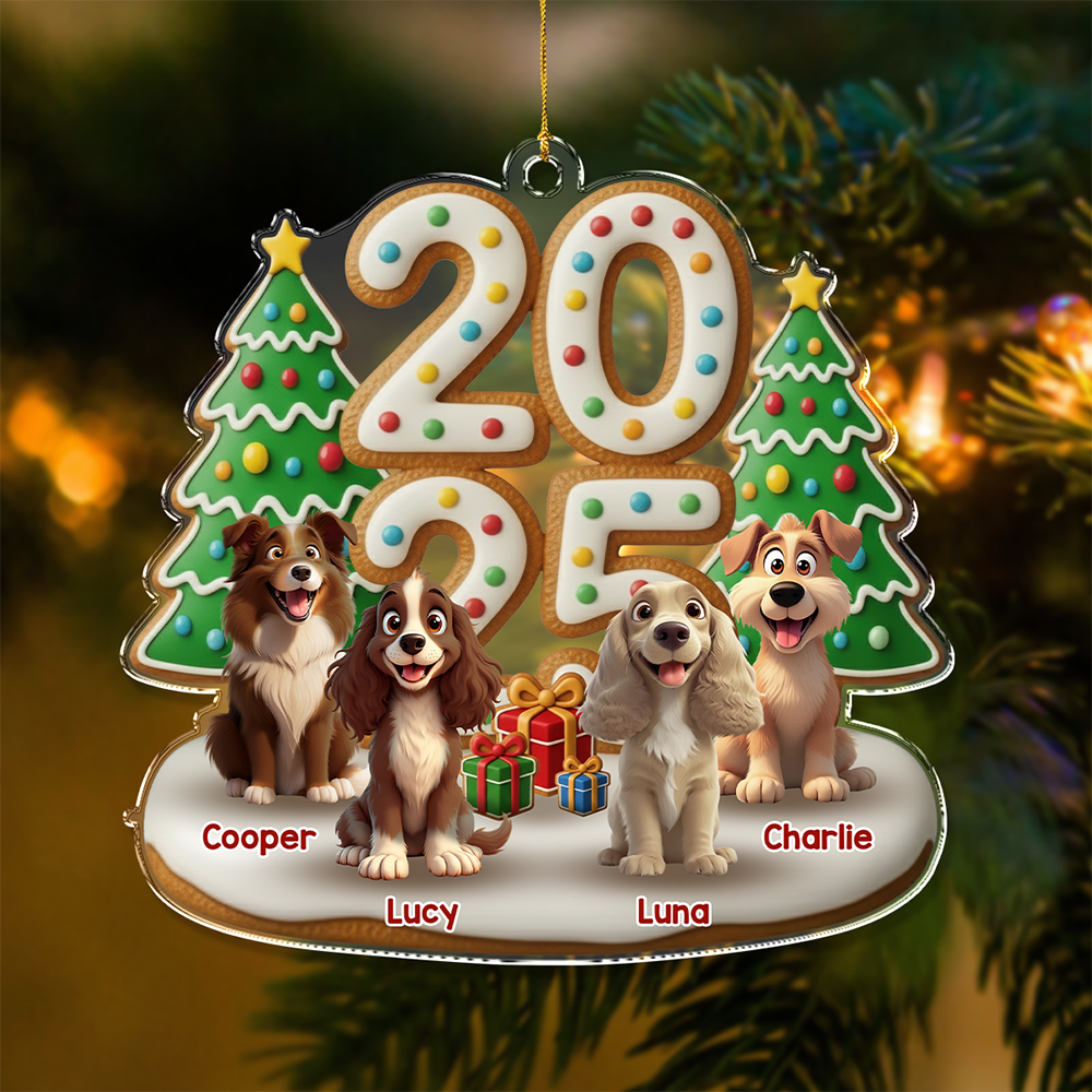 Custom Acrylic Ornament - Personalized Christmas Gifts For Dog Lovers HO82 900458