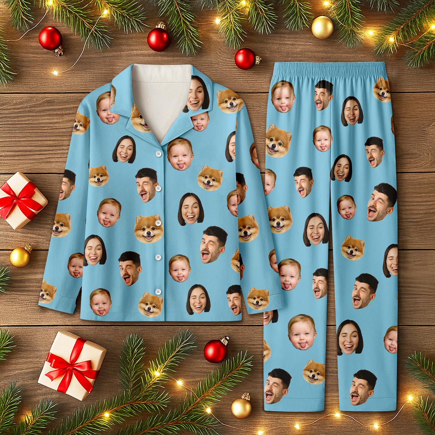 Custom Family Member Photo Pajamas For Christmas TH10 171339