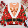 Personalized Funny Hairy Santa Ugly Sweater Christmas Gift For Women LM32 670091