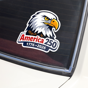America 250 Anniversary 1776-2026 Car Window Decal Sticker CH07 910116