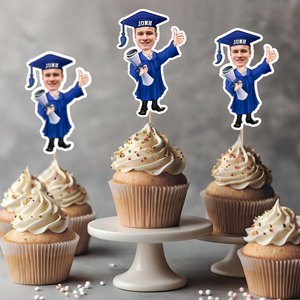 Funny Graduate Caricature Cupcake Toppers Personalized Gift HO82 893780