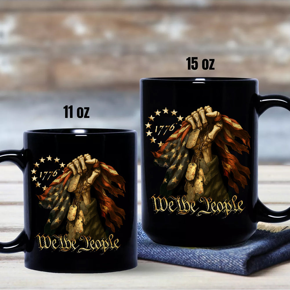 We The People 1776 Patriotic Black Mug HA75 898930