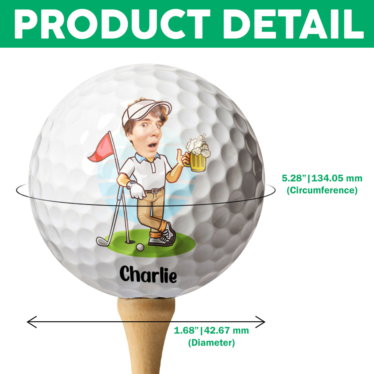 Custom Funny Face Best Dad Best Mom By Par Golf Ball HO82 900808