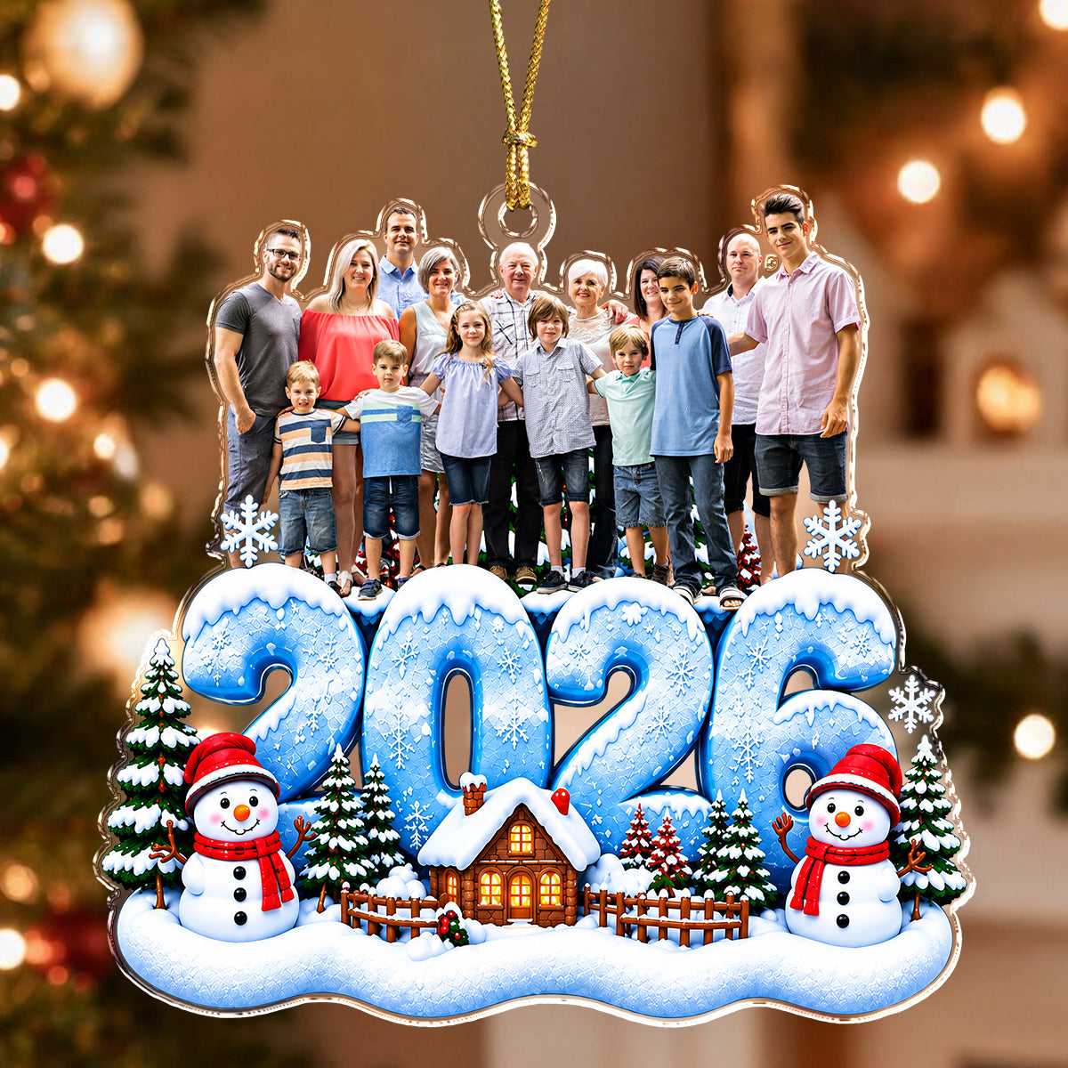 Custom Family Photo Christmas Tree Decor Acrylic Ornament HO82 903854