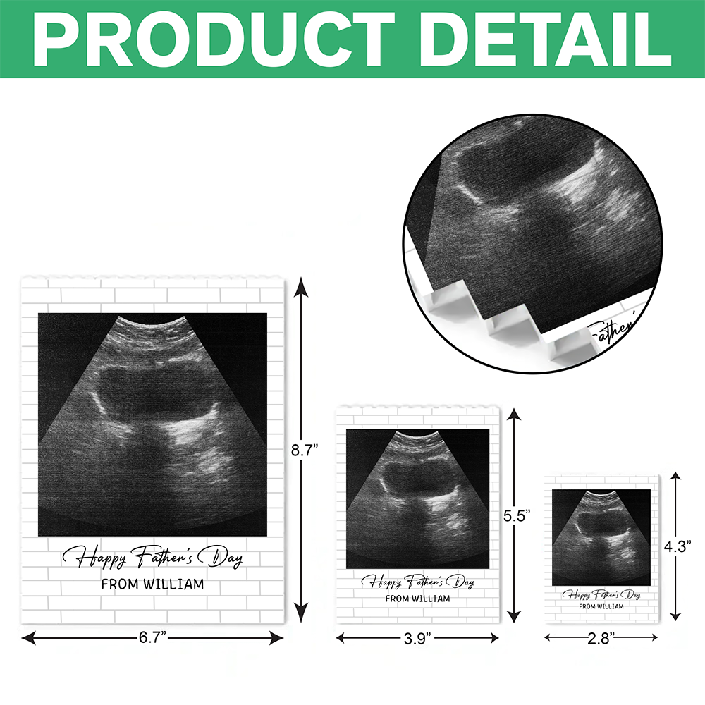Custom Photo Happy Father's Day Baby Scan Building Brick Blocks TH10 898857