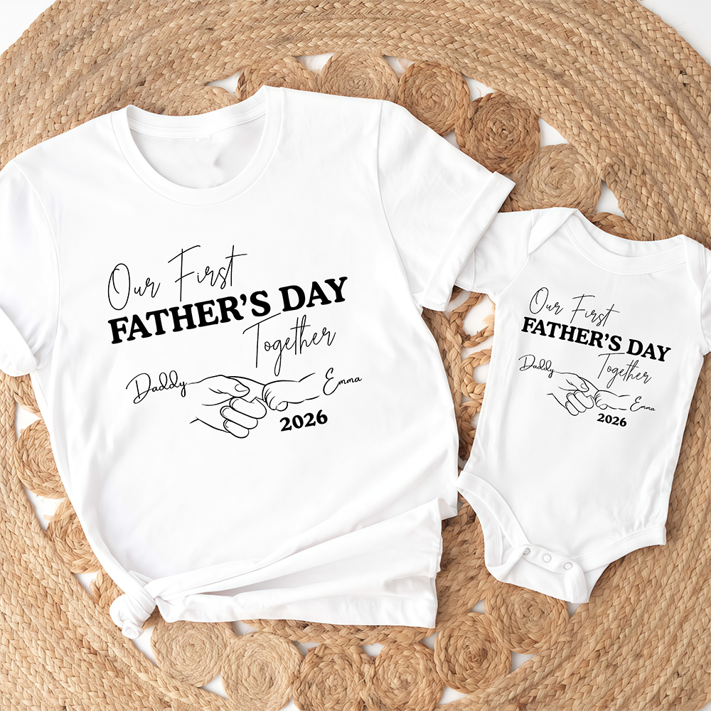 Personalized Our First Father's Day Together Matching Shirt LM32 899979
