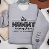Personalized This Mom Wears Her Heart On Her Sleeve Printed Sweatshirt LM32 899095