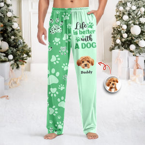 Custom Photo Life Is Better With Dogs Sweatpants For Dog Lover TH10 894299