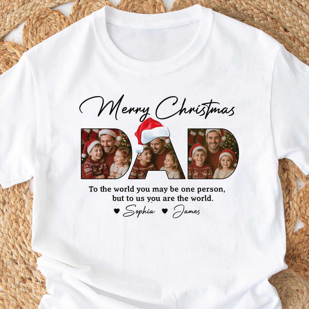 Custom Photo Dad To Me You Are The World Bright Shirt Christmas Gift For Dad HO82 894408