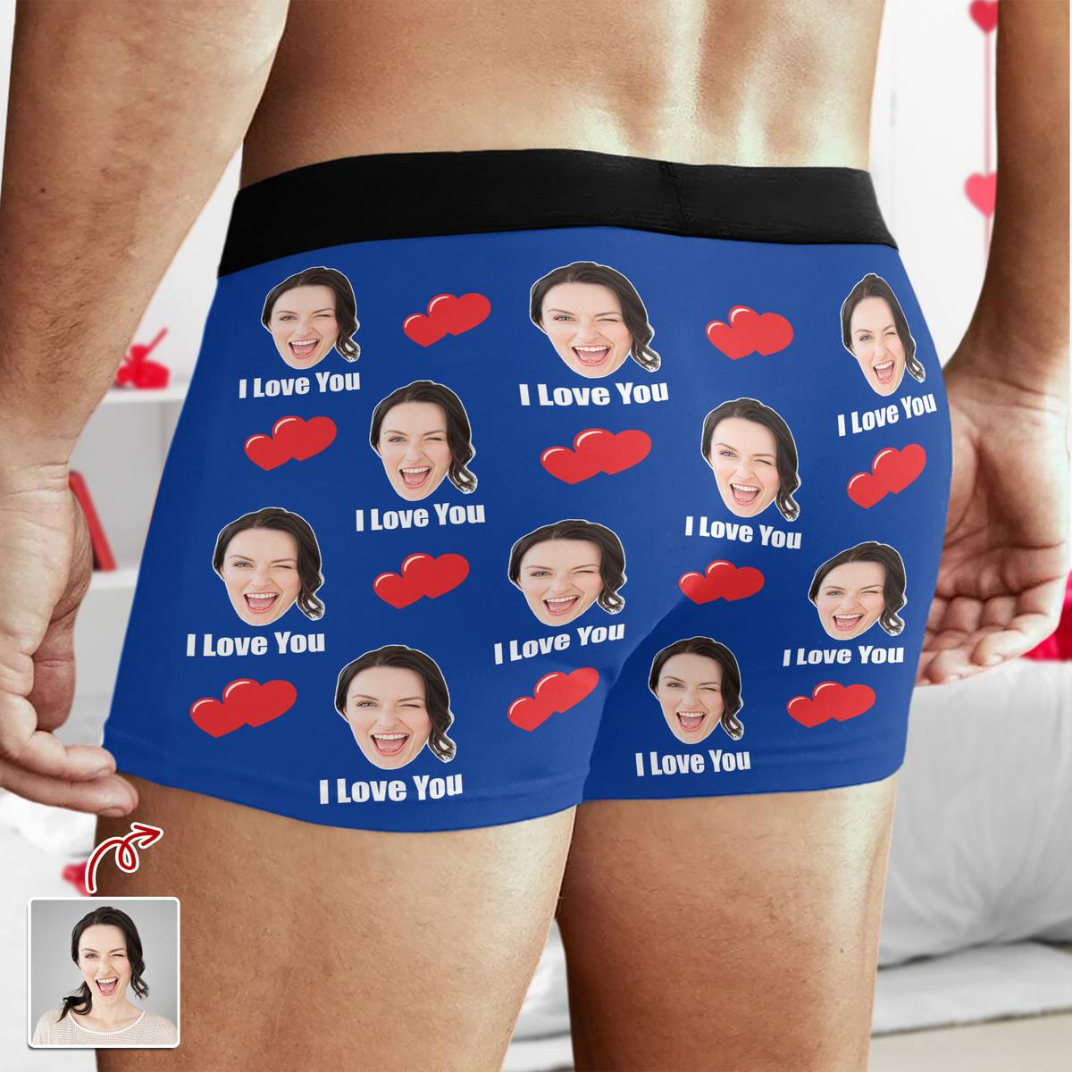 Custom Photo I Love You Men's Boxer Brief Funny Valentine Gift CH07 899300