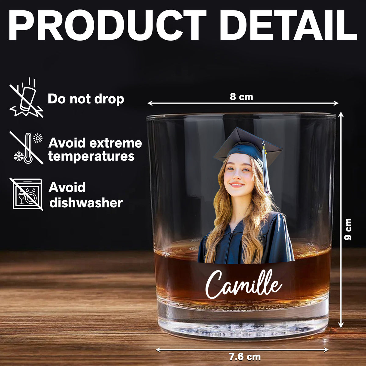 Custom Photo Mastered It! Rock Glass Gift For Graduation Day HO82 894216