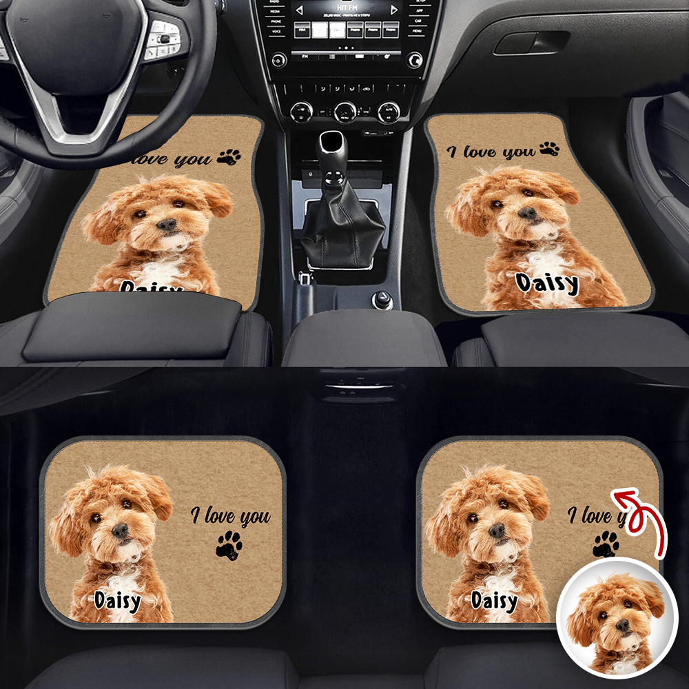 Custom Dog Photo Anti-Slip Car Floor Mat For Dog Lovers HO82 894446