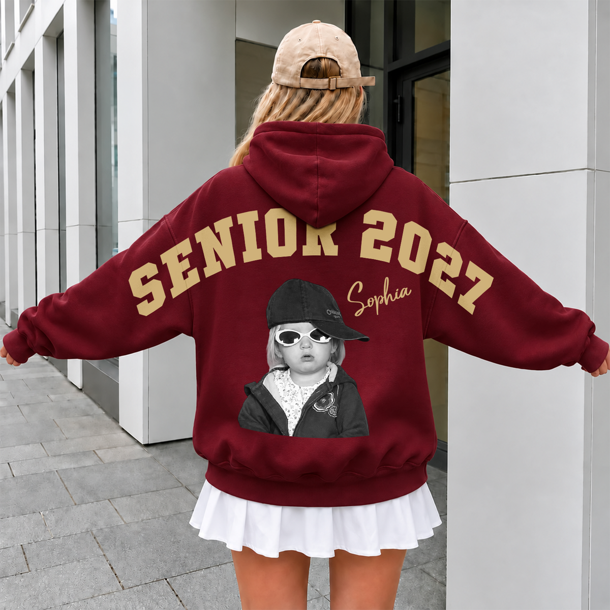 Custom Photo Senior 2027 Shoulder To Shoulder Shirt Graduation Gift CH07 180938