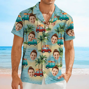 Custom Cute Face Island Vacation Summer Vibe Hawaiian Shirts LM32 893487