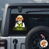 Custom Cute Dog Cat Photo Car Window Decal Sticker - Gift for Golfers HA75 921178