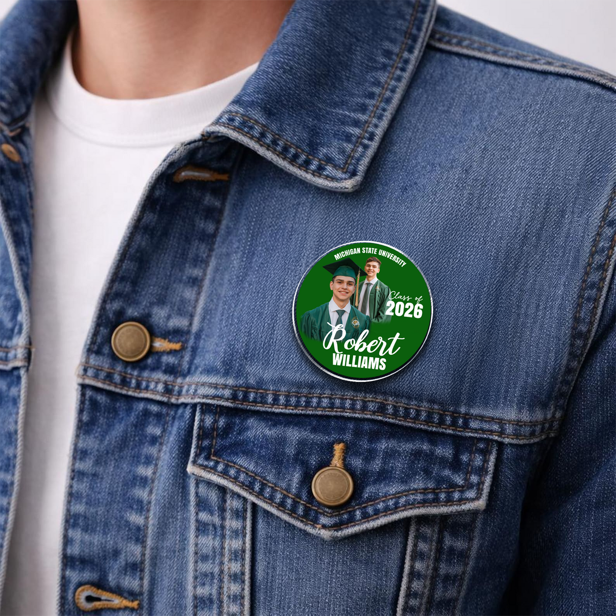 Custom Photo Congrats Class of 2026 Graduation Acrylic Pin TH10 169325