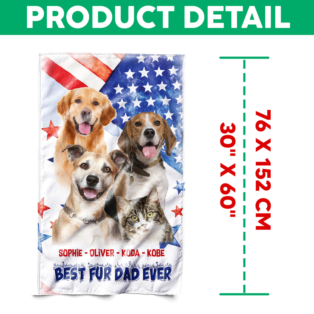 Custom Photo Best Dog Dad Mom Ever Beach Towel Summer Gift For Dog Lovers Cat Lovers CH07 895798