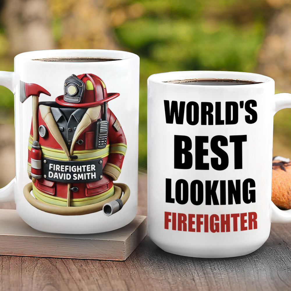 World's Best Looking Firefighter Gift For Dad Mug TH10 892957