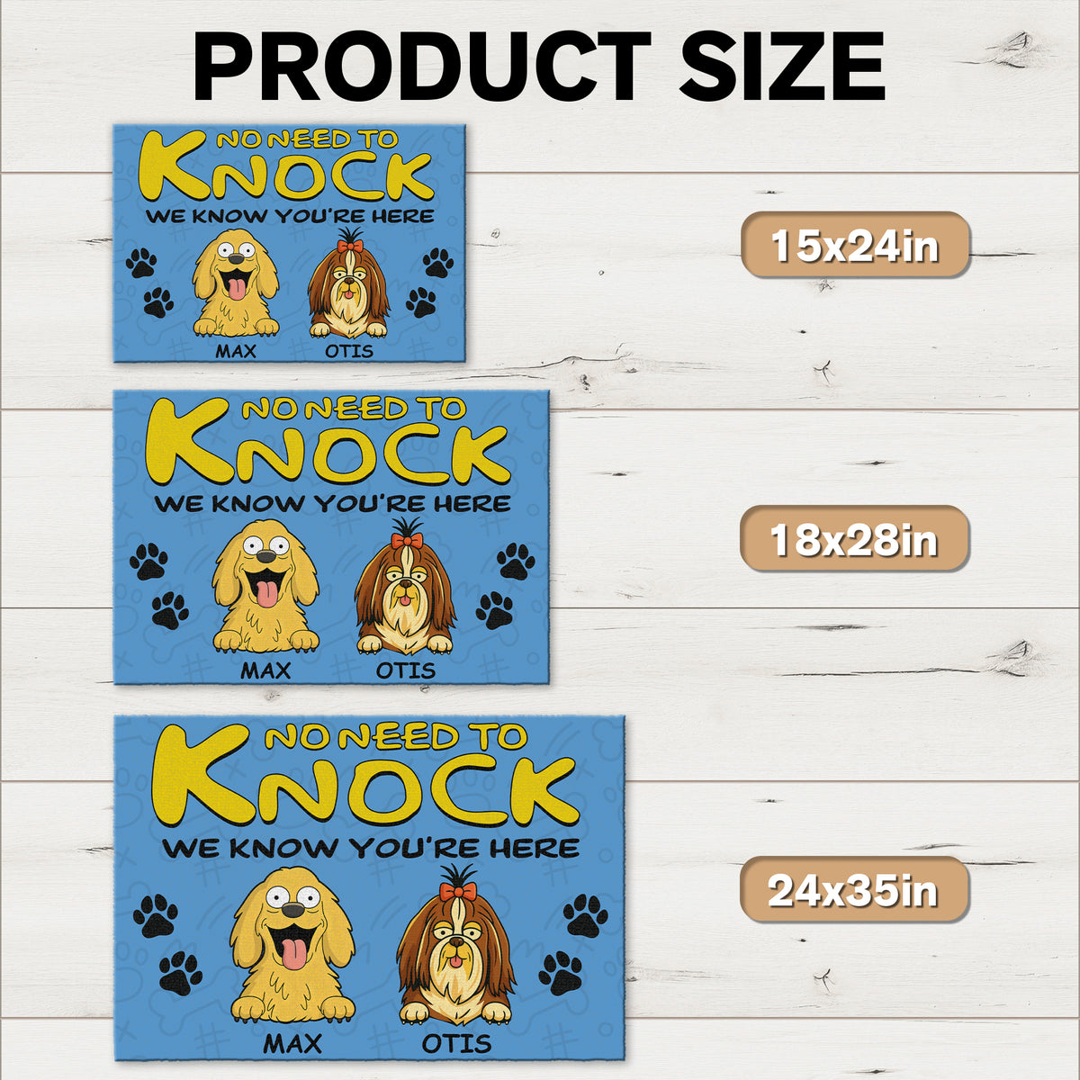 Custom Dog Photo No Need To Knock Personalized Doormat For Dog Lovers LM32 893357
