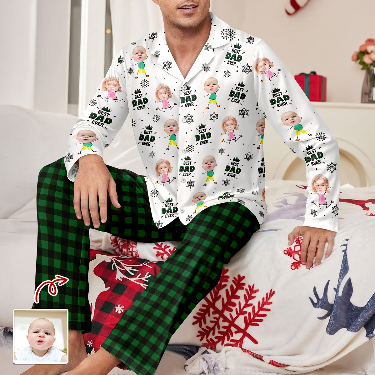 Custom Photo Best Nana Ever Gigi Papa Funny Children - Personalized Pajamas CH07 899166