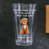 Custom Photo Woof Best Dog Dad Personalized Print Beer Glass HA75 892546