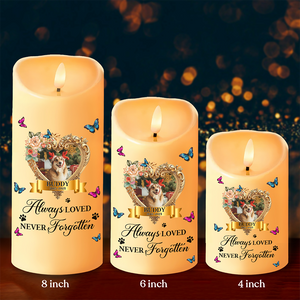 Custom Photo Pet Always Loved Never Forgotten Christmas Gift LED Candle HO82 891925