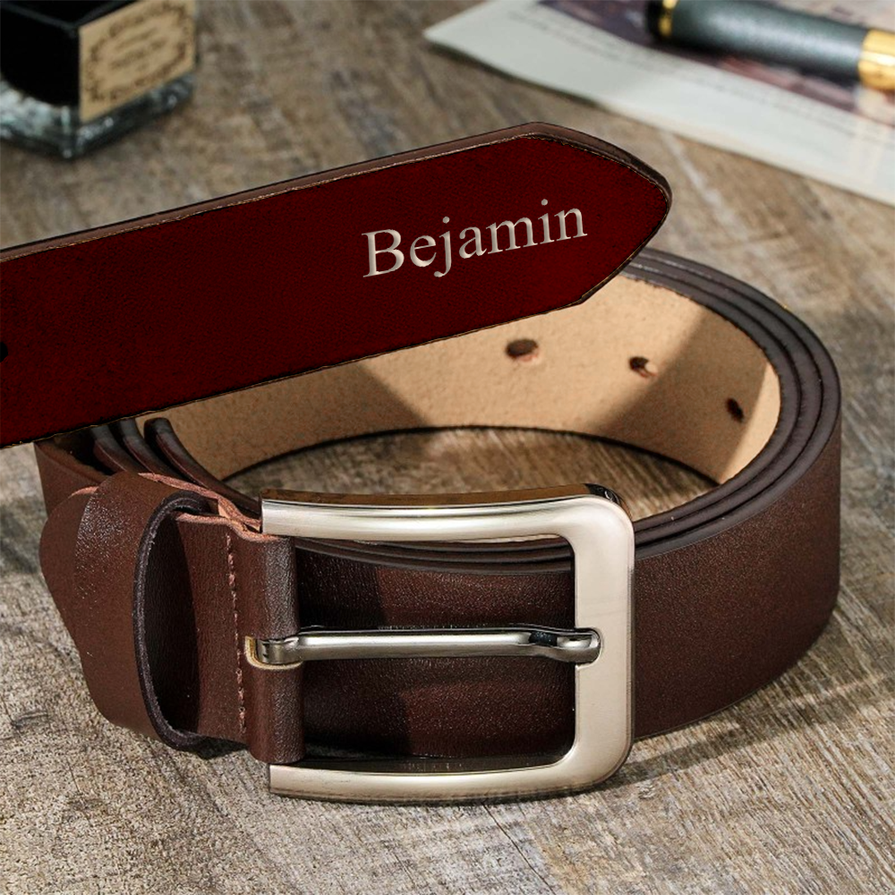 Personalized Name Engraved Leather Belt Gift For Boyfriend, Husband TH10 898277