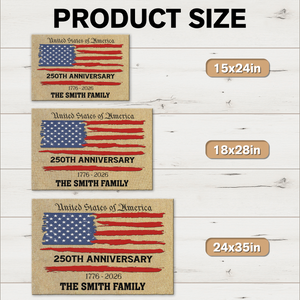 Custom Family Name 250TH Anniversary 1776-2026 Doormat TH10 898431