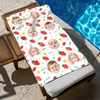 Custom Photo Fruits Beach Towel With Name, Vacation Gift CH07 895820