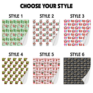 Custom Name 67 Christmas Wrapping Paper Personalized Six Seven Number Wrapping Paper CH07 899220