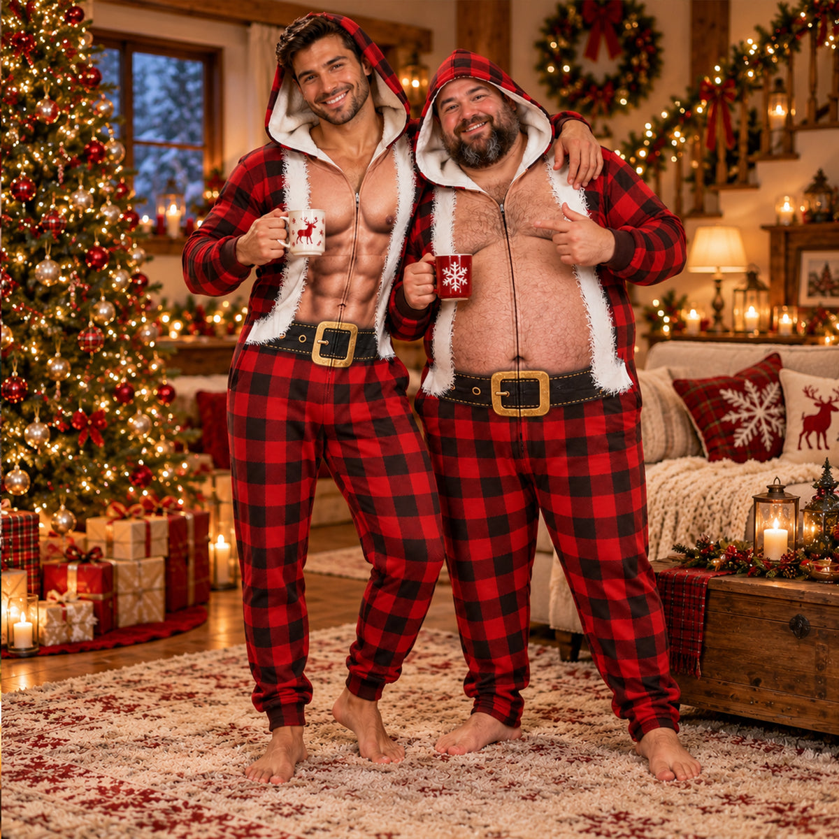 Personalized Funny Hairy Body Onesie Pajamas Gift for Him HA75 919290