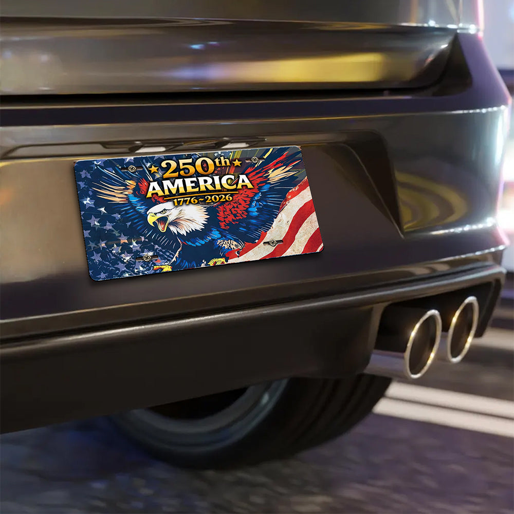 Patriotic 250th America 1776-2026 Eagle License Plate HA75 921194