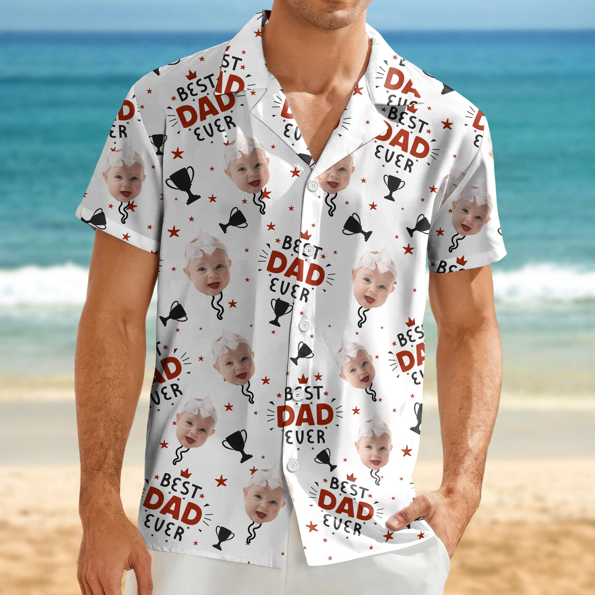 Custom Photo Best Dad Ever Hawaiian Shirt Gift For Dad HO82 894126