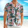 Custom Photo Funny Face Cat Tropical Floral Hawaii Shirt HA75 892262