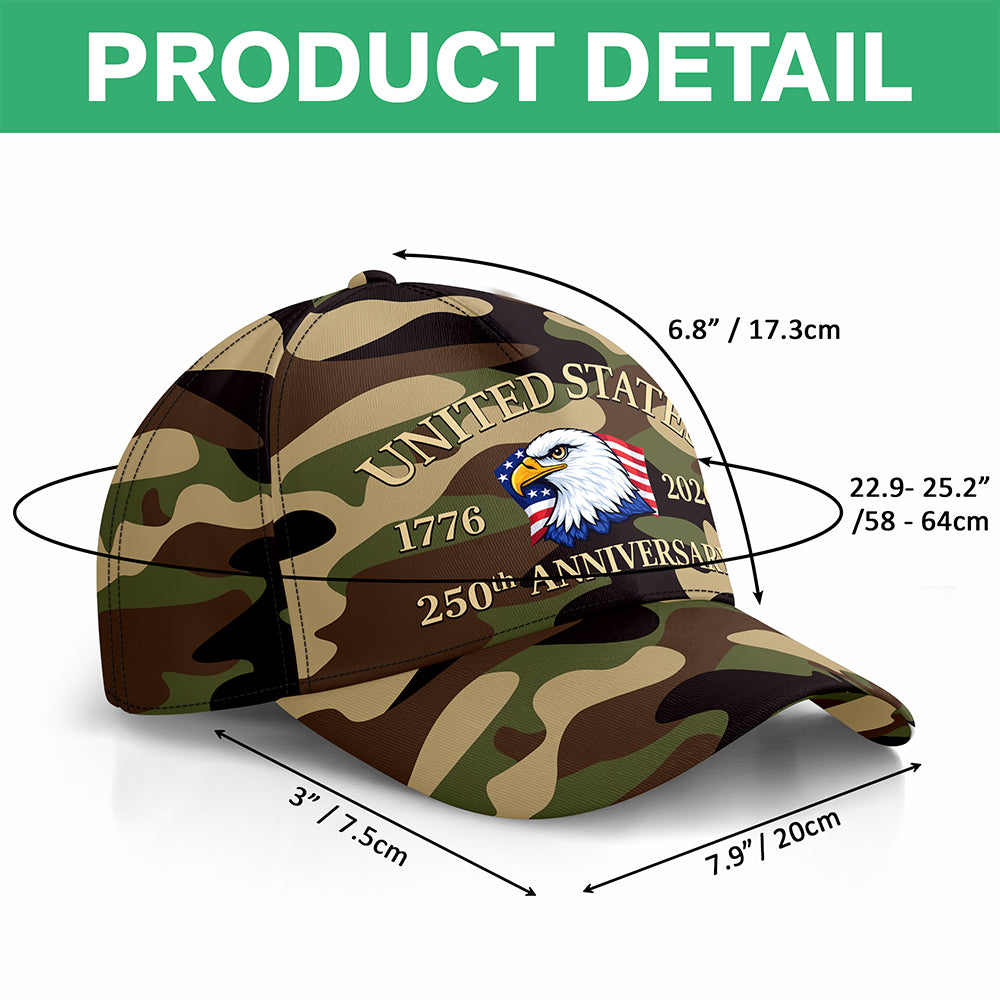 United State Of America 1776 - 2026 250th Anniversary AOP Cap TH10 169417