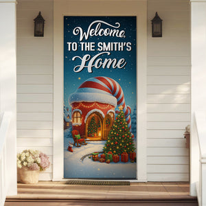 Custom Santa Background Welcome To My Home Decoration Door Cover LM32 895655