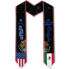 Custom Class of 2026 Mexican American Flag Graduation Stole TH10 898307