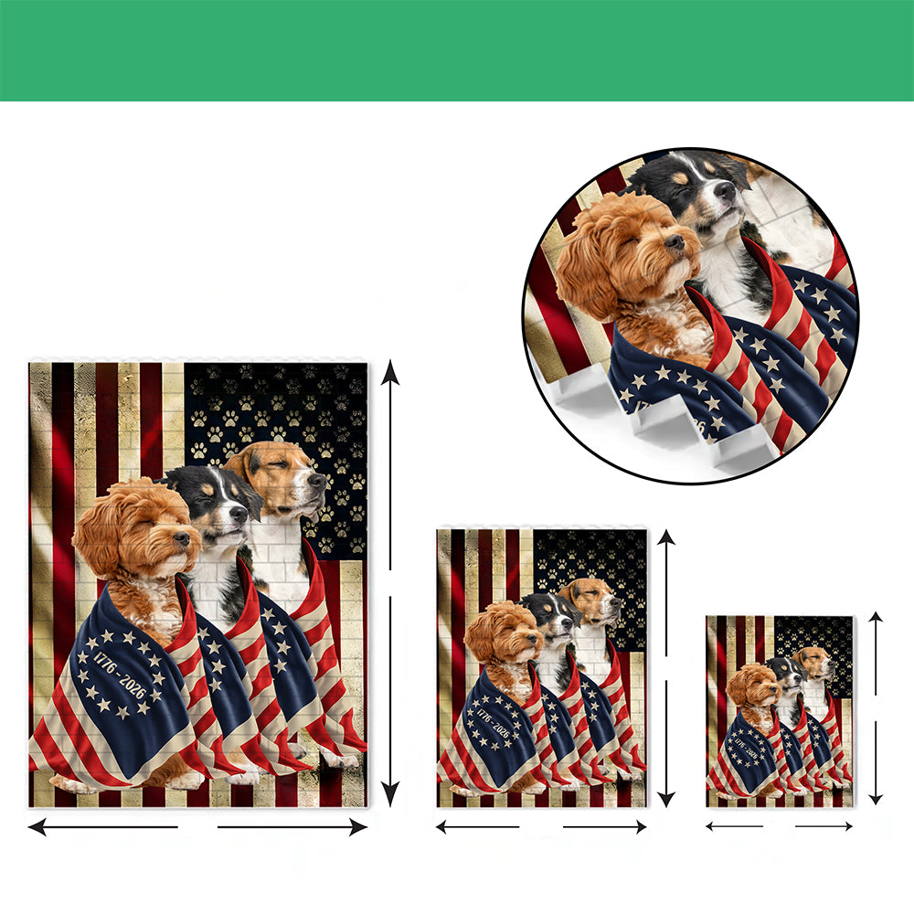 Custom Dog Photo American Patriot Building Block HA75 920522