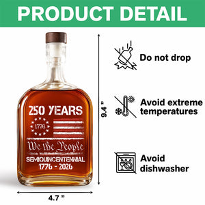 America’s 250th Anniversary United States Semiquincentennial Whiskey Bottle HO82 900340