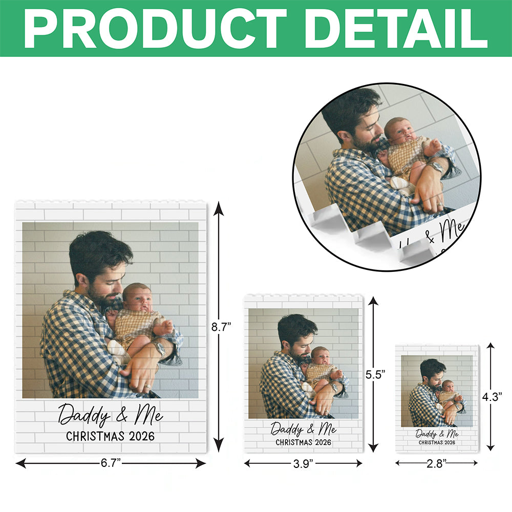 Custom Photo Daddy And Me Building Brick Blocks For Christmas TH10 170819