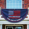 Custom Family Name USA 250th Anniversary Non-Pleated Fan Flag HA75 920290