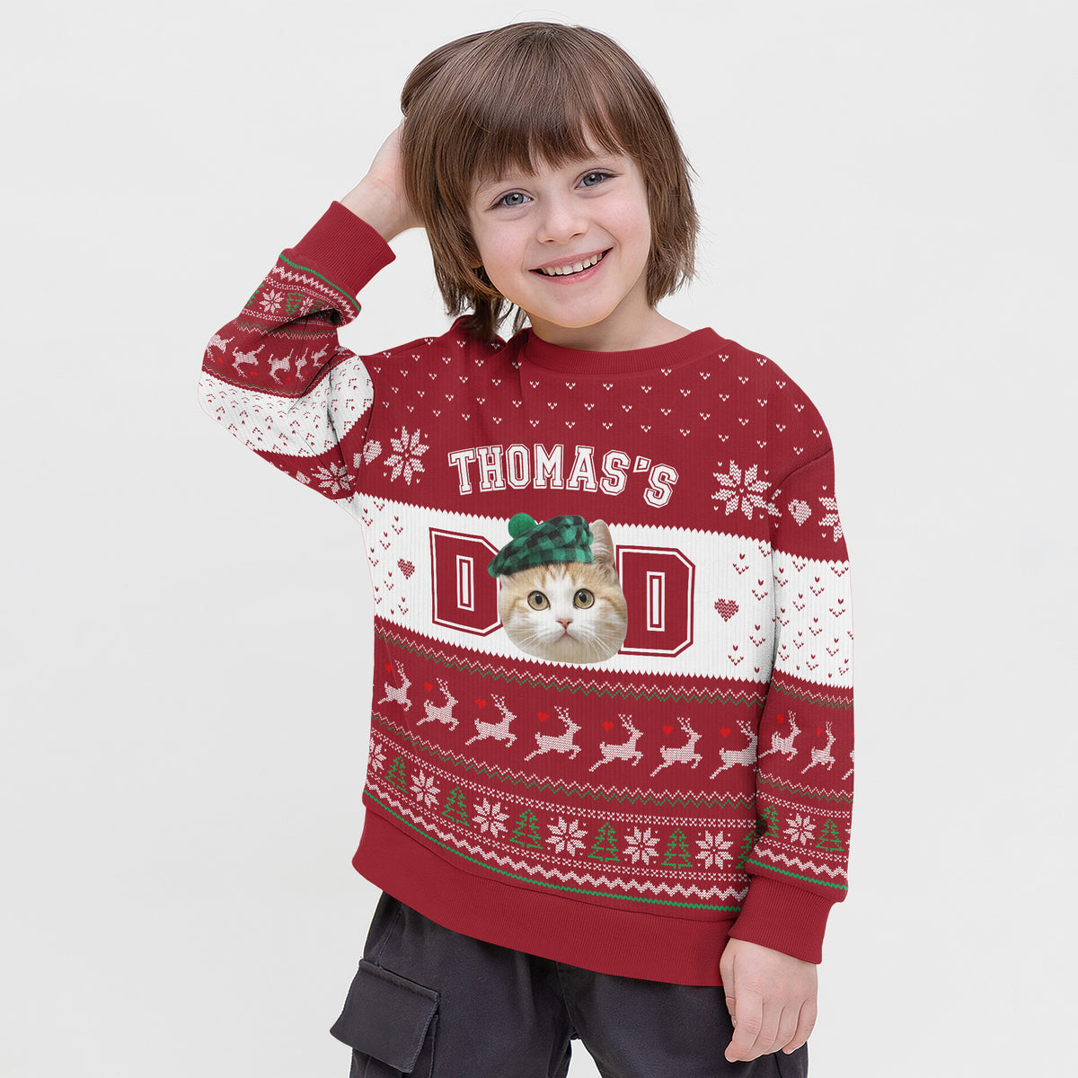 Custom Photo Dad Mom Ugly Sweater HO82 900314
