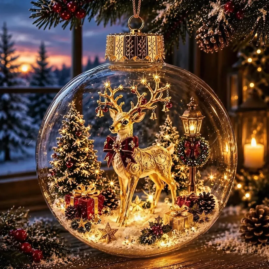 Glowing Christmas Diorama Ornament Home Decor TH10 171181